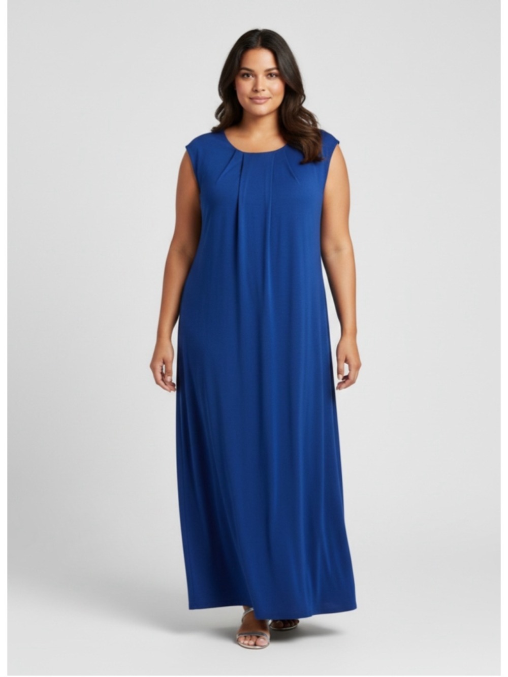 George Long Dress XL (16/18) Blue Sleeveless